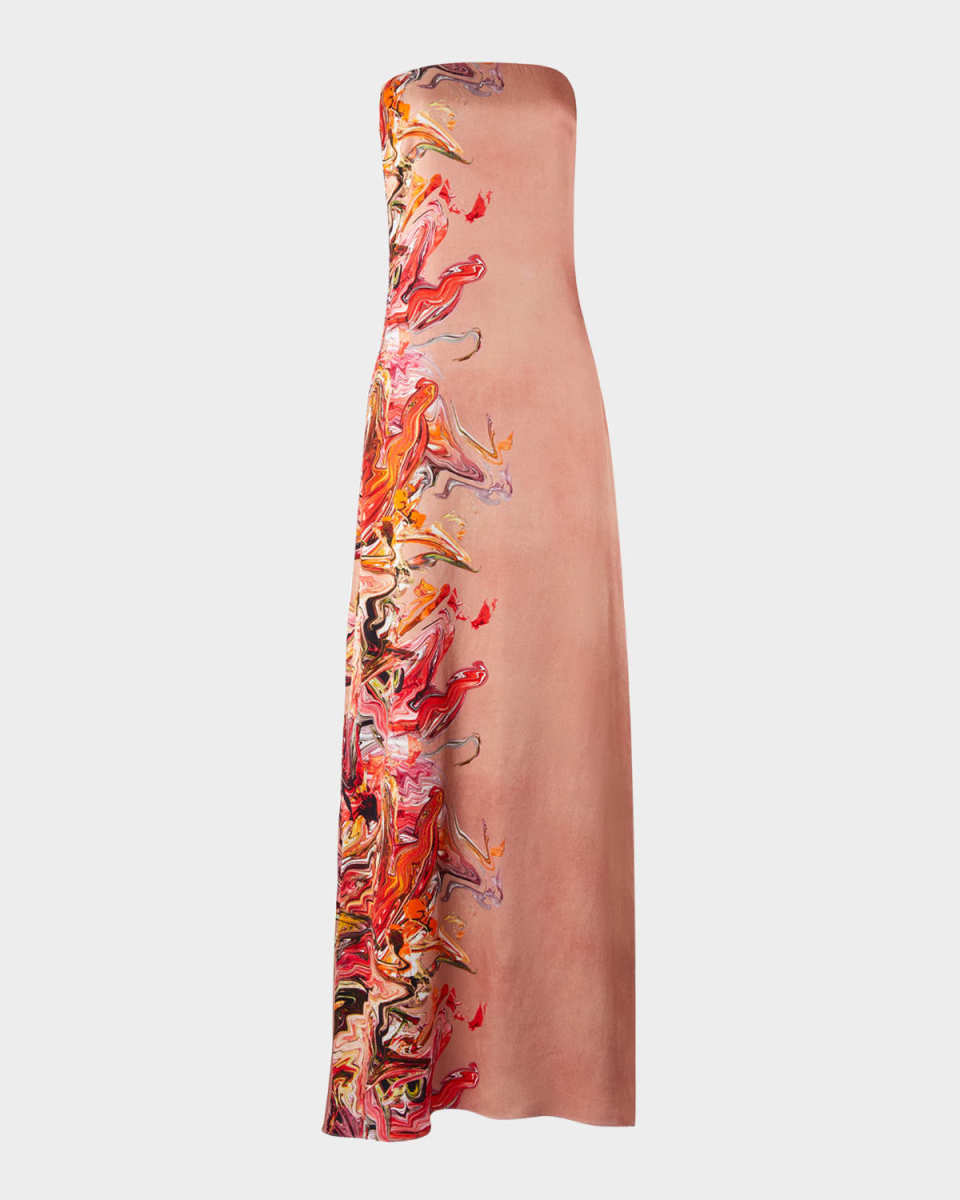 Adalgisa Printed Strapless Maxi Dress